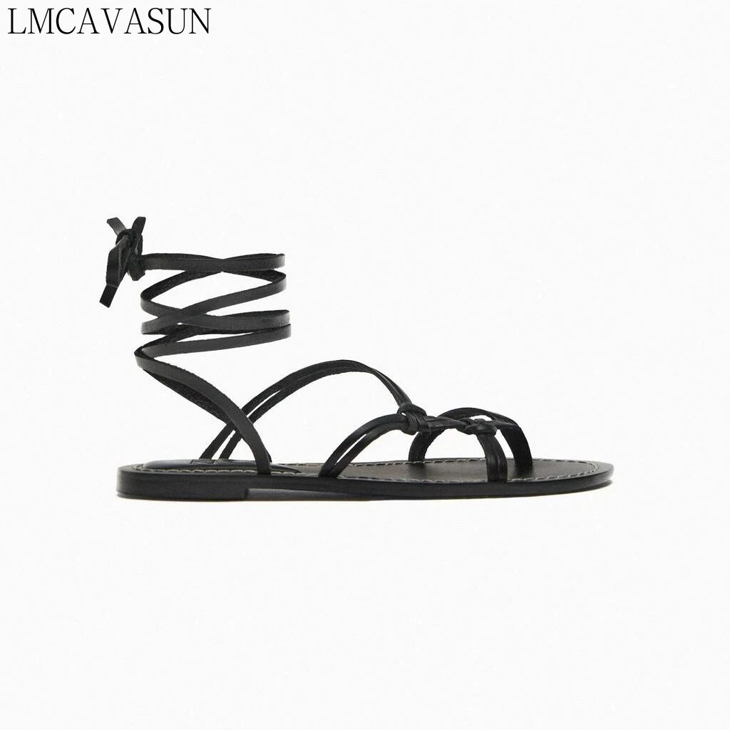 2023 Summer New Women's Shoes Roman Fashion Versatile Strap Flat sole Beach Sandals Shoes for Women Zapatillas De Mujer