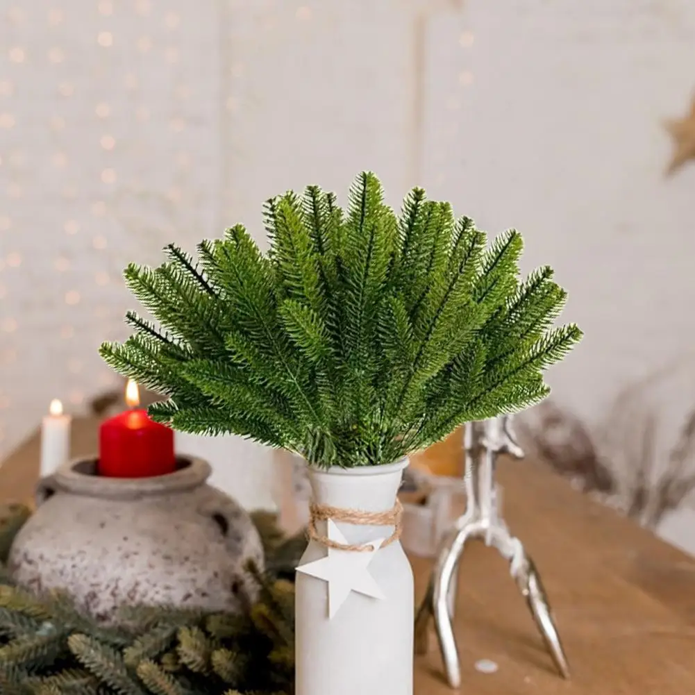 Elegant Realistic Pine Needles 30 Realistic Artificial Pine Branches for  Diy Christmas Wreaths Home Decor Reusable Faux Green - AliExpress