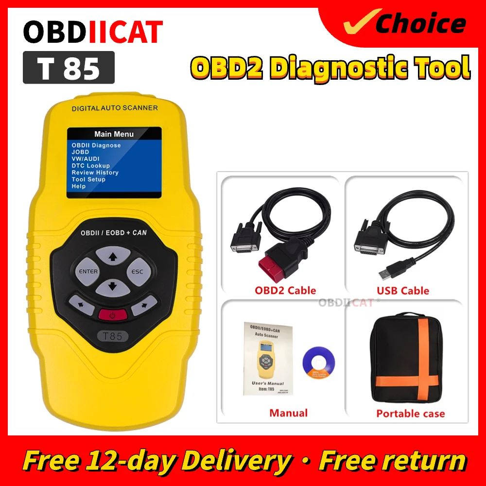 

T85 Auto Scanner QUICKLYNKS T 85 OBDII/EOBD/JOBD Auto Scanner Japanese Car and Light Trucks T85 Car Diagnostic-tool Free Ship