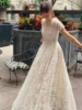 Bohemia Vintage Wedding Dresses O-Neck Short Sleeves Bridal Gowns Lace Appliques A-Line Robes Vestidos De Novia Customized 2025 1