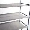 10-Tier Gray Non-Woven Fabric Shoe Rack - Easy Assembly Storage Organizer 5