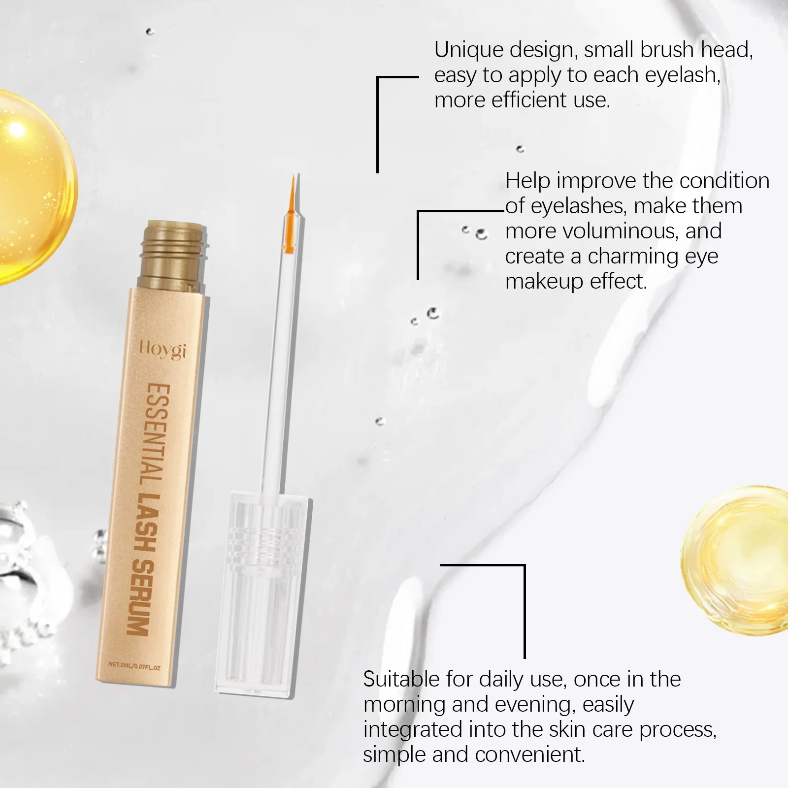 Fast Eyelash Growth Serum Natural Eyelash Enhancer Longer Fuller Thicker Curling Lash Treatment Eye Care Products Makeup