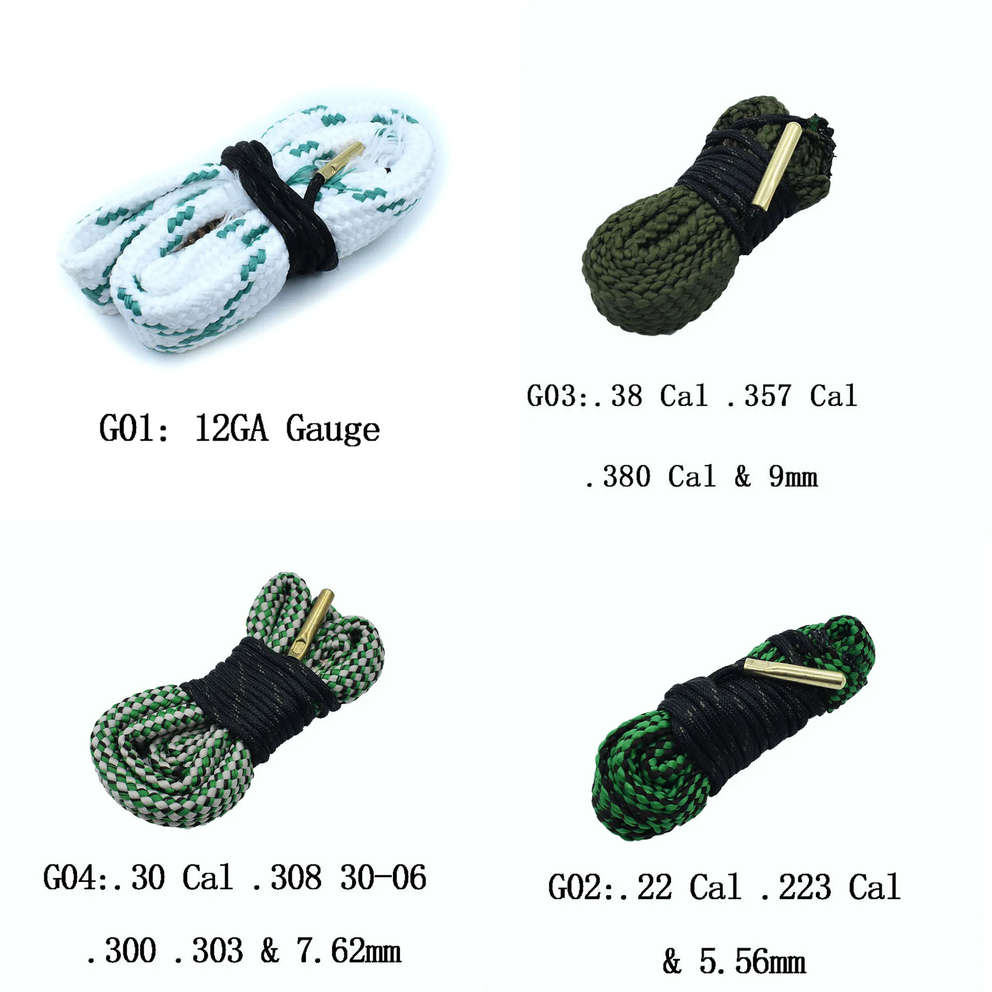 

Tactical G01 to G22 Gun Cleaning Kit Mat Bore Cleaner Rifle Barrel Caliber Rope 9x19mm 12GA 20GA .22 .223 .308 7.62x39 5.45x39