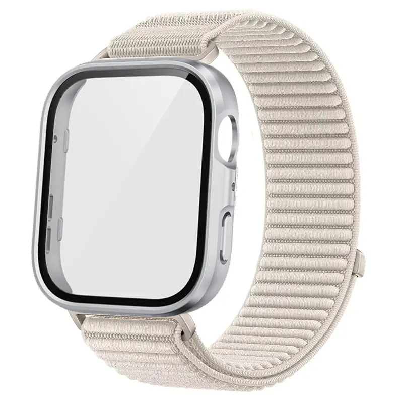 Premium Tempered Glass Case with Sport Nylon Strap - Smartwatch Accessories