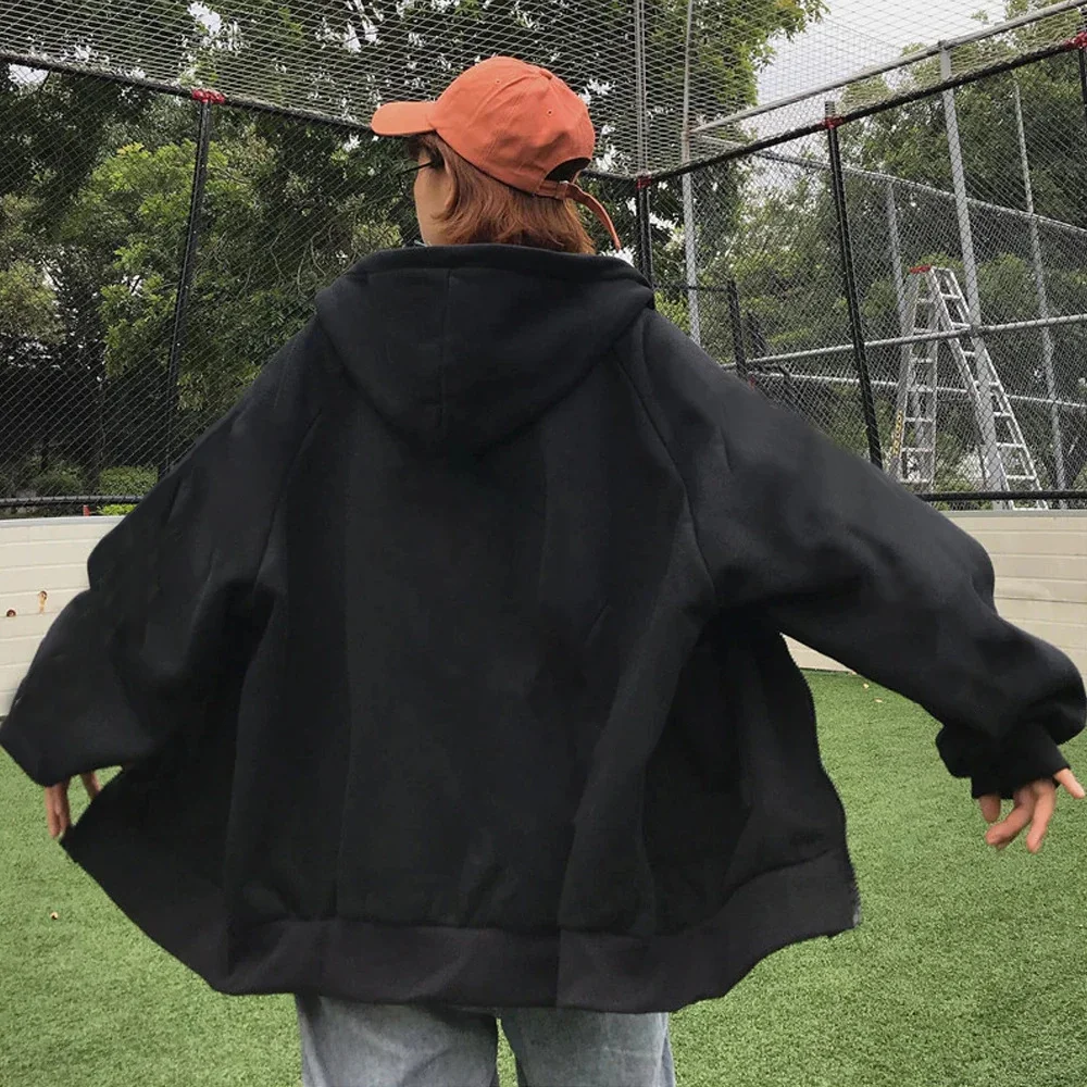 Mens Zip Up Hoodie - Solid Color Casual Jacket Y2K Fashion Outdoor Sweatshirt