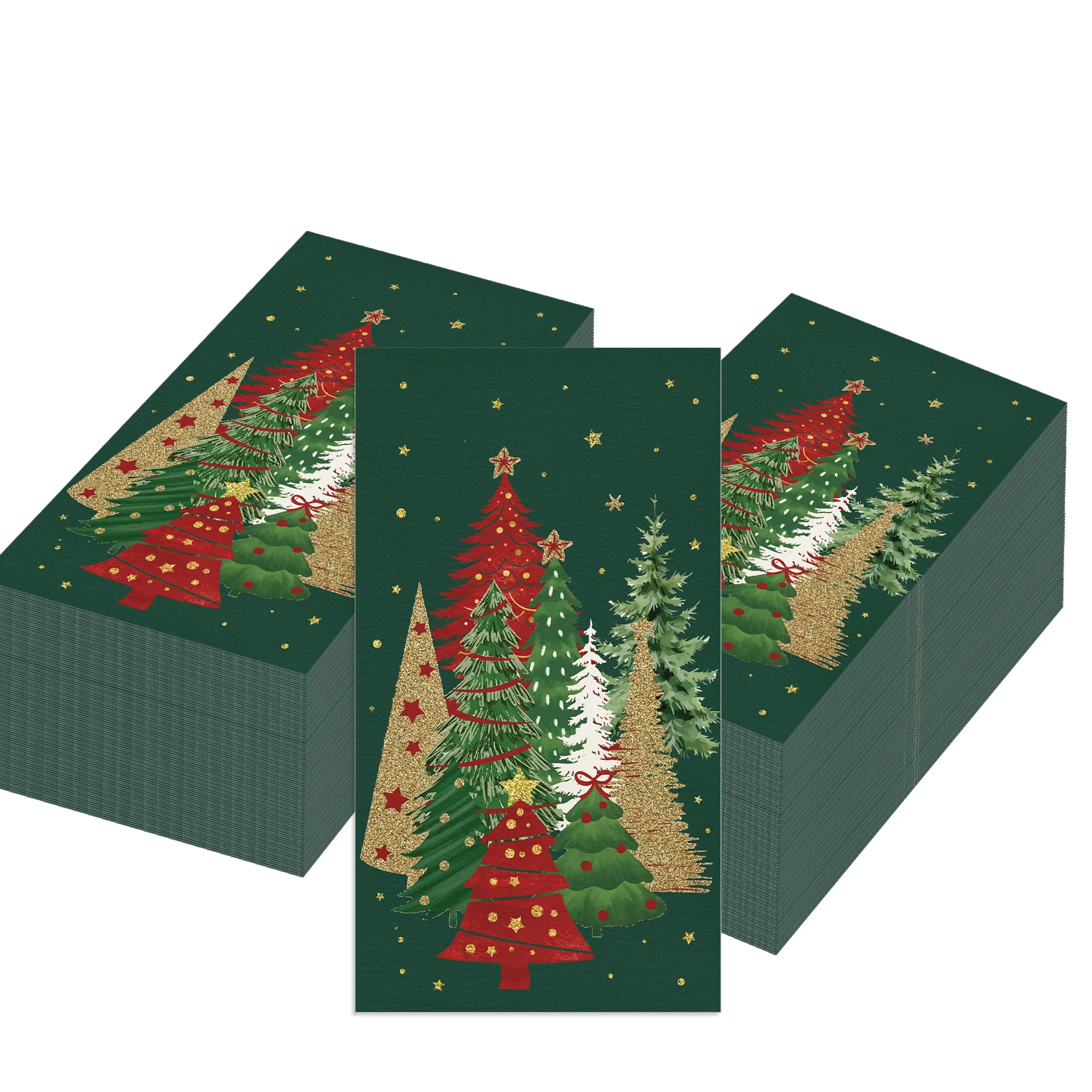 20/40/60 stücke Weihnachten Baum Servietten Einweg Abendessen Papier Taschentücher Weihnachten Dekoration Für Weihnachten Party Liefert – Detail 10