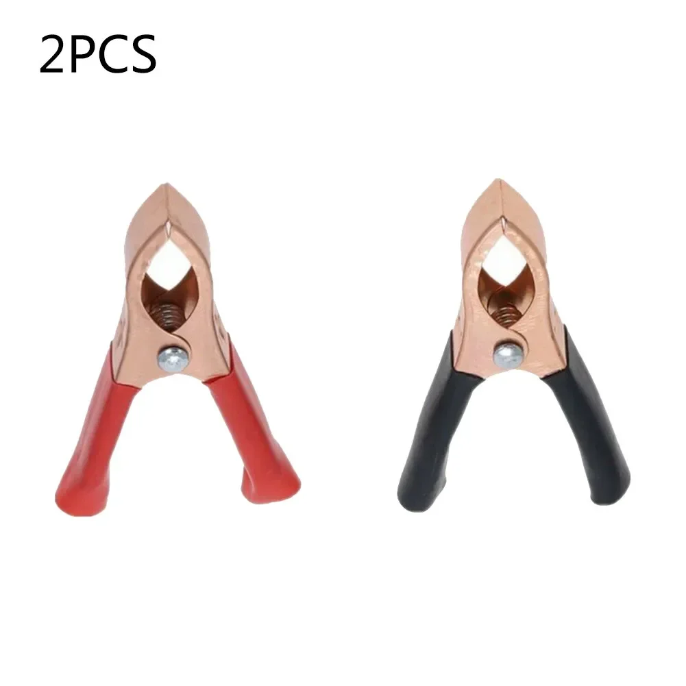 Alligator Clips YTOM 2Pcs Alligator Clips 30A 70mm Crocodile Clip Car Van Battery Test Lead Clips Alligator Connect Socket Plug For Batter alligator clips