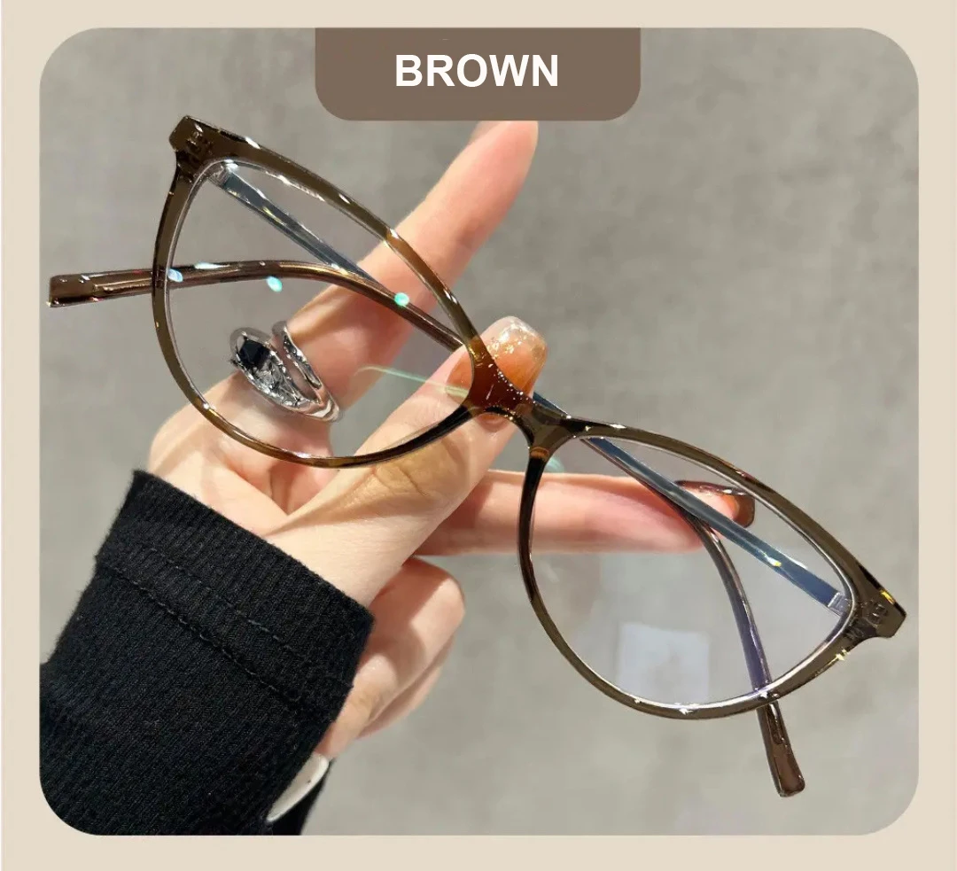 Anti-Blaulicht-Lesebrille für Damen, modische Cat-Eye-Presbyopie-Brille, leichte und junge Brille JH5511 – Detail 8