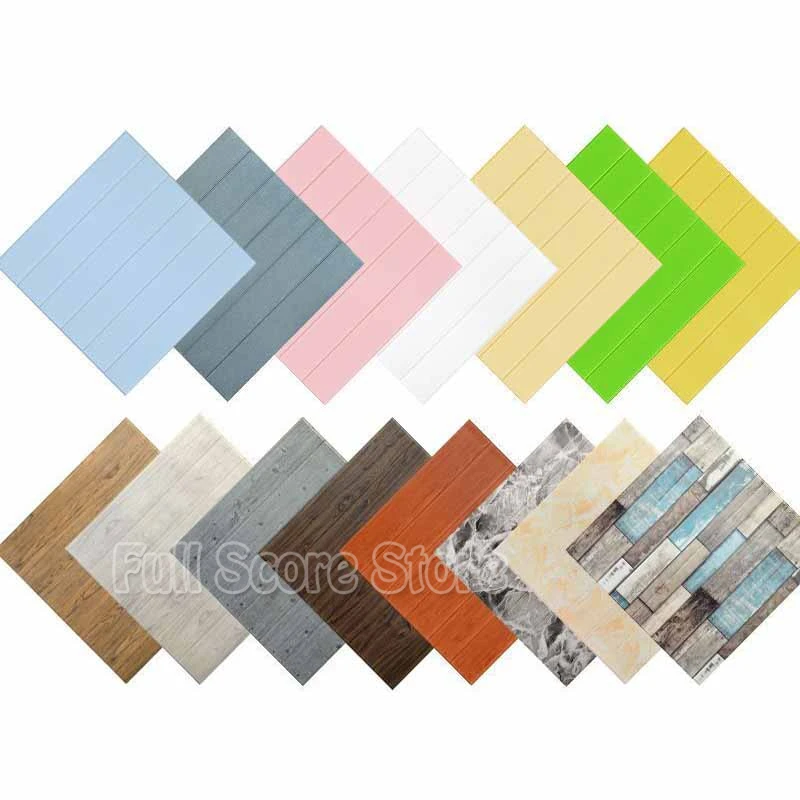 

35cmx35cm 3d Three-dimensional Wall Stickers Wood Grain Stickers Background Wall Living Room Bedroom Wood Grain Wall Stickers