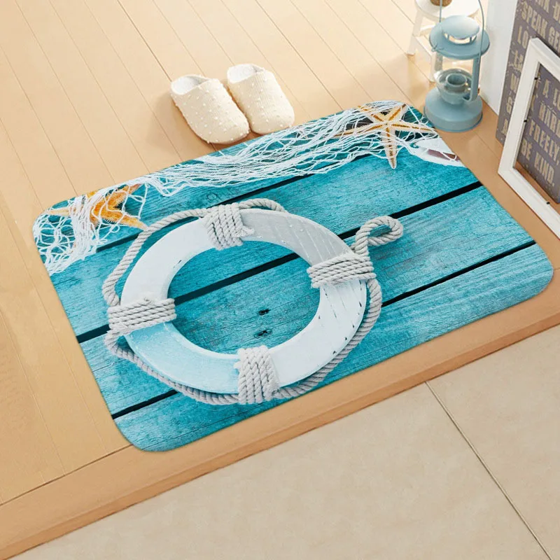 Sea Ocean Doormat Starfish Pattern Anti-Slip Floor Mat