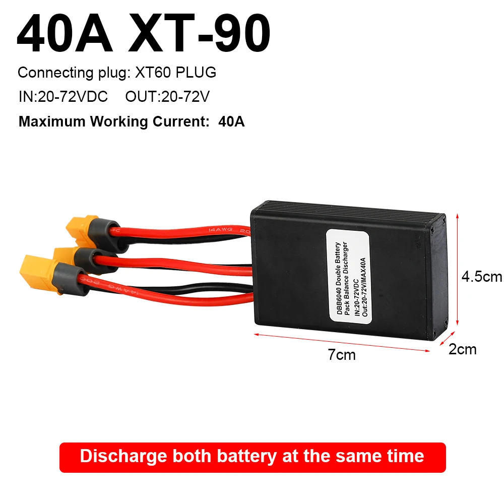Dual Battery Discharge Converter Simultaneous Connection Adapter Balanced Discharge Module Ebike Parts 20V-72V 20A-100A