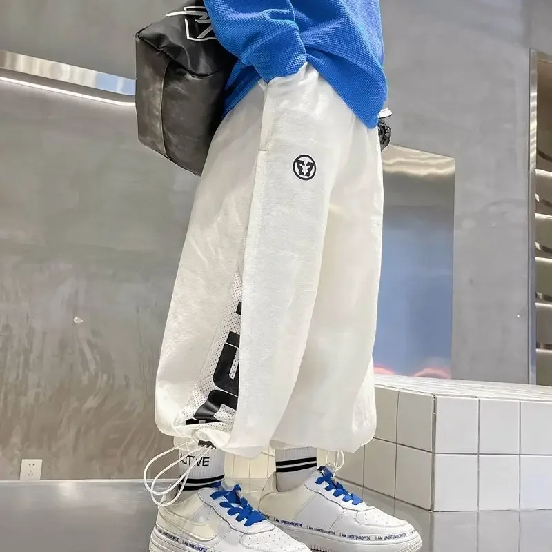 Casual Pants Baby Boys Loose Harem Toddler Cargo Pants Cotton and Linen Child Sweatpants Pantalones Informales Teenager Kids boys pants