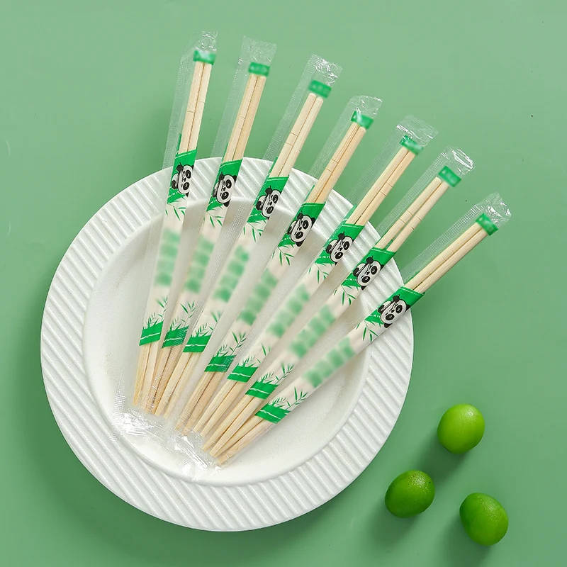 Disposable Chopsticks Bamboo Chopsticks 100 Individually Packaged Pairs for Restaurants and Home Use Enjoy Convenient Sanitary Tableware.