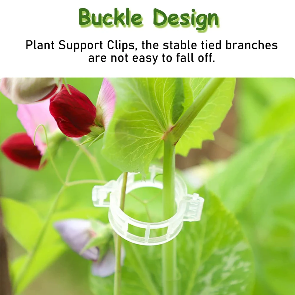 100 Clip Per Pomodori E Piante Rampicanti - Supporti Da Giardinaggio In Plastica Riutilizzabili, Verdi, Per Traliccio E Corde