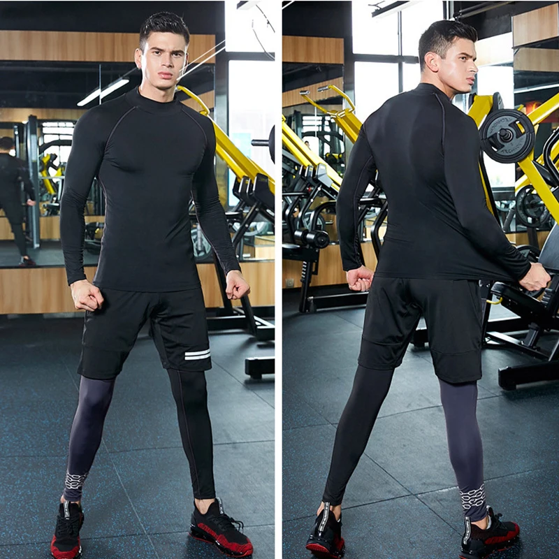 Mens Tight Gym Compression Pants Quick Dry Fit Sportswear Running