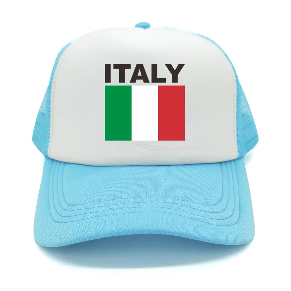 Italien Italien italienische Flagge Trucker Cap Sommer Männer cool Papa Hut Baseball Caps Unisex Outdoor Mesh Net Caps – Detail 2