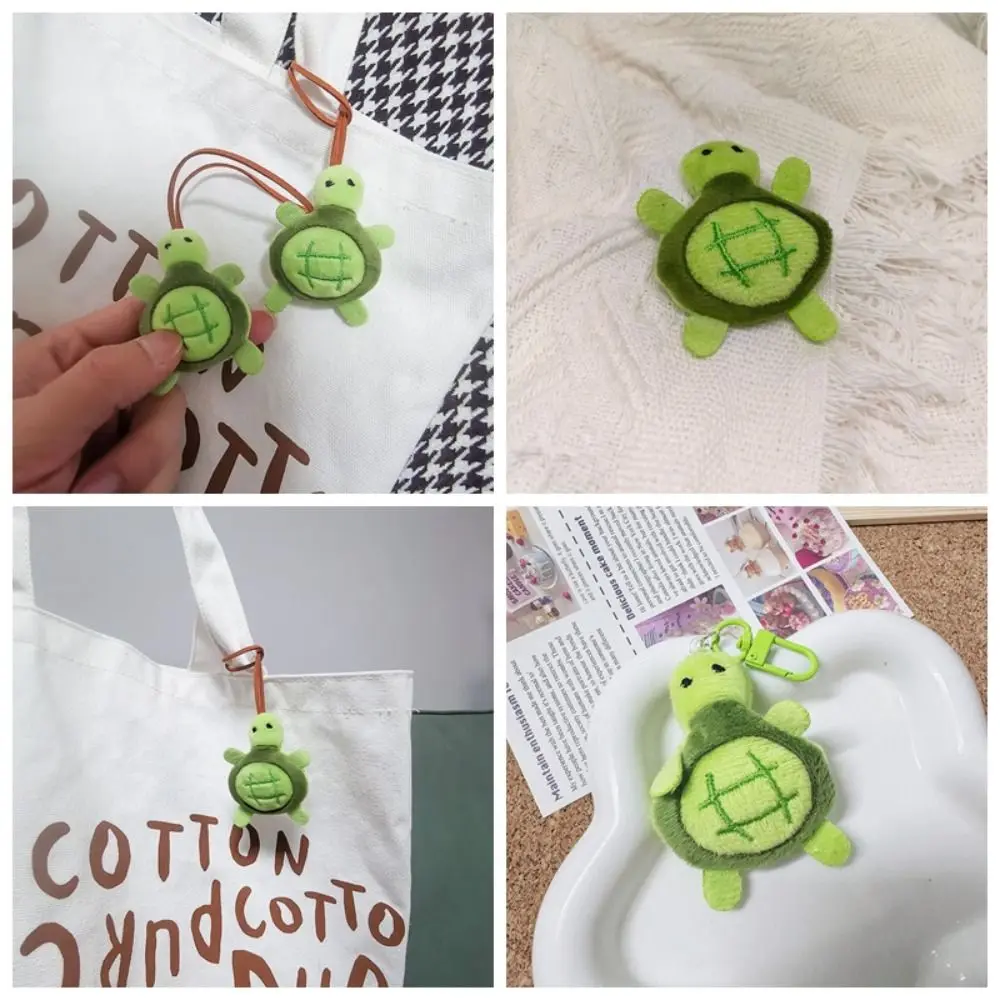 

Soft Turtle Plush Keychain Funny Cartoon Toys Bag Name Tag Plush Stuffed Turtle Brooch Kids