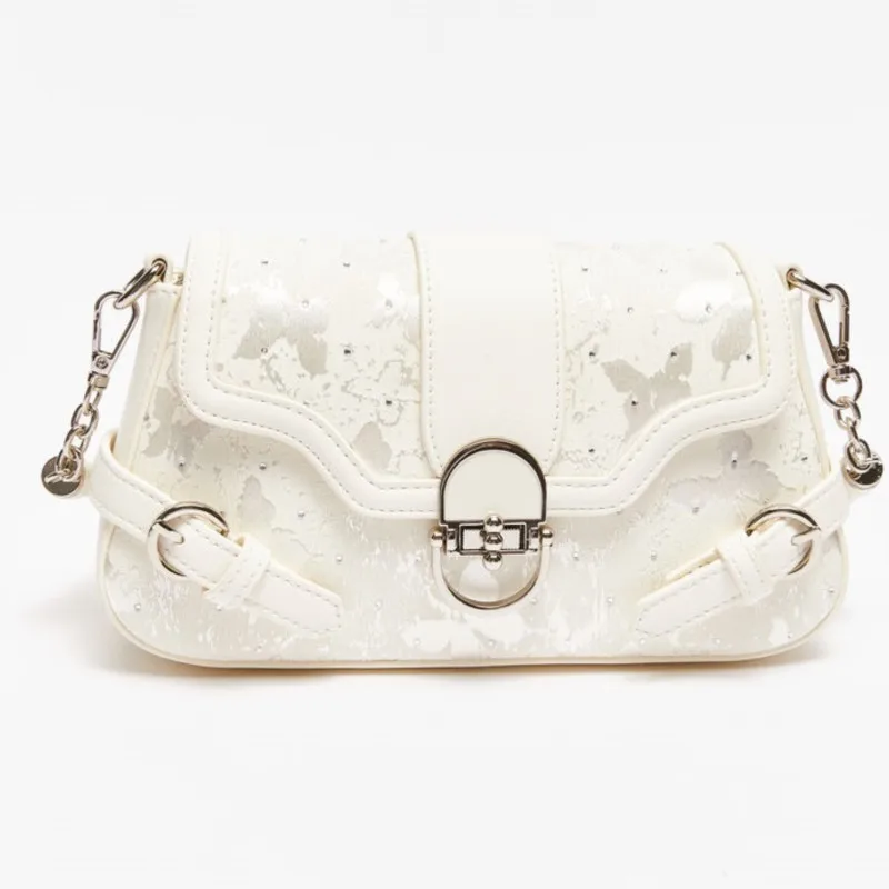 JIAERDI Fairycore Aesthetic White Shoulder Bags Purse Women Hot Girls Butterfly Print Y2k Handbag Female Harajuku Underarm Bag