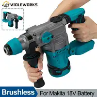 26mm Brushless Rotary Electric Hammer SDS Plus Cordless Hammer Drill 2 Modes Drilling and Chiseling Tool for Makita 18V Battery 1