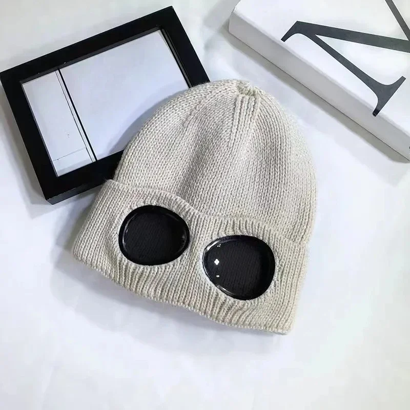 Winter Warme Beanie Hüte Frauen Männer Winter Winddichte Gläser Gestrickte Ski Maske Kappe Outdoor Gehörschutz Sport Kalte Hut & Handschuhe – Detail 4