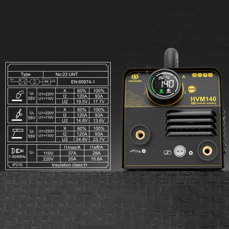 HZXVOGEN MIG-200 3 in 1 Semi-Automatic Welding Machine MMA/Gasless MIG/Lift TIG IGBT Non Gas Inverter Welder Synergy Tool Welder welding welders