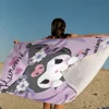 K-Kuromi Cartoon Microfiber Printed Beach Towel Mountain Climbing Yoga Beach Swimming Running Absorbent Soft Towel 5