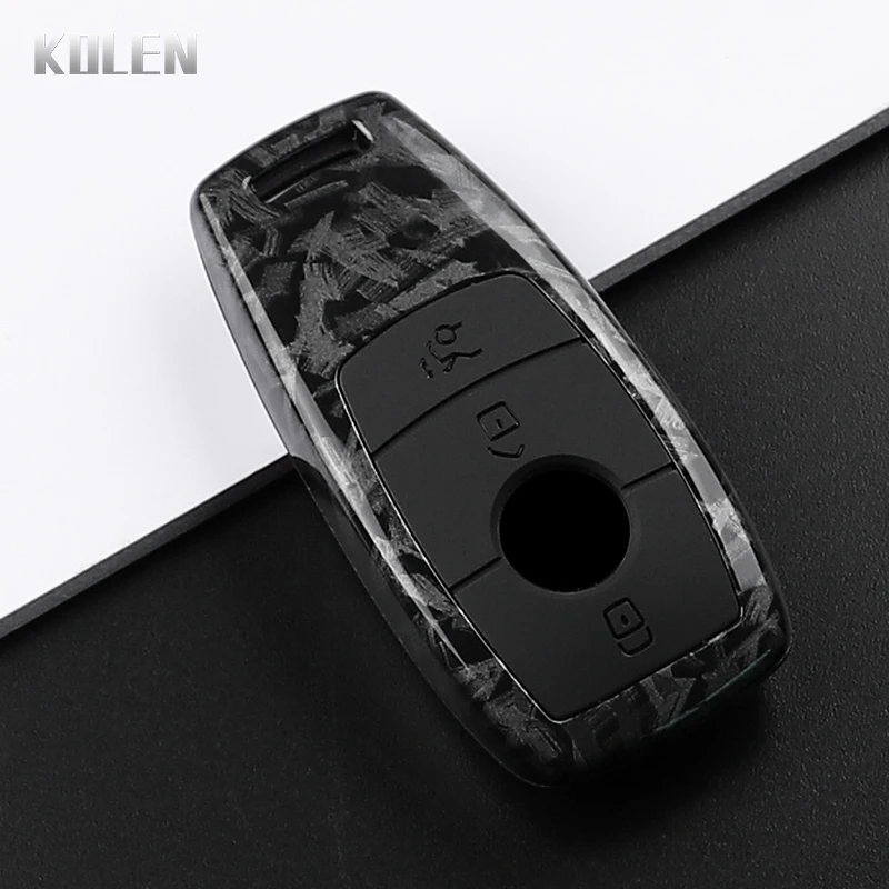 Carbon Fiber Style Car Key Case Cover