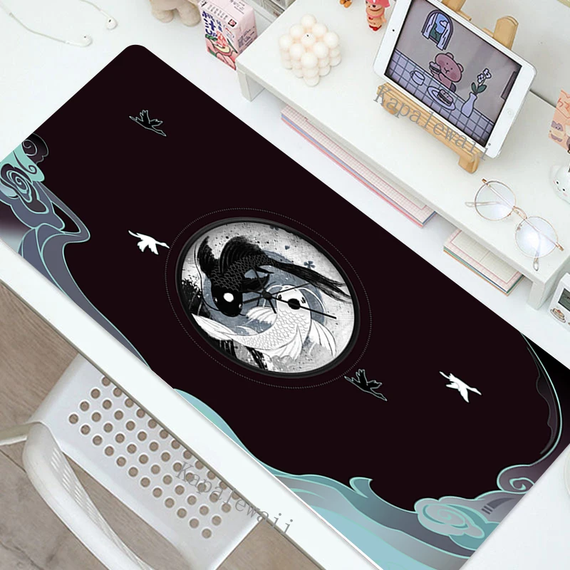 Tapis de bureau,EP253298700x300x2mmTapis de souris noir et blanc, parfait pour le bureau ou