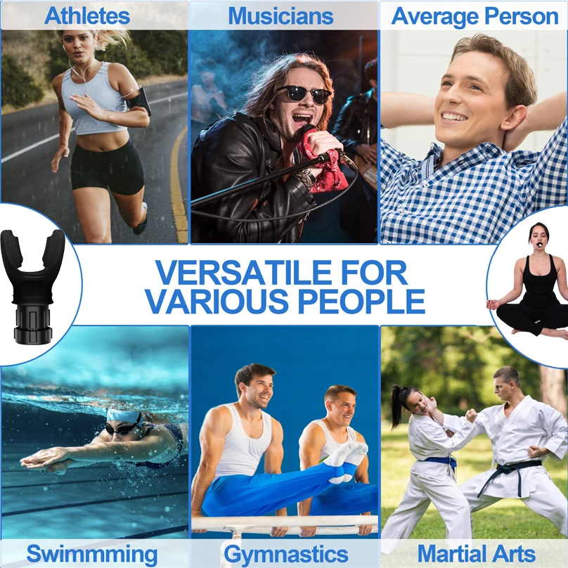 Breathing trainer breathing trainer lung flexer durable fitness exerciser increases lung capacity breath adjustable levels respiratory deep breath