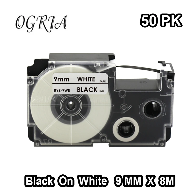 

OGRIA 50 PK Multicolor For Casio XR-9WE XR-9WE XR-9WE XR-9RD XR-9YW XR-9YWCompatible for KL-60 KL-60SR KL120 EZ Label Maker