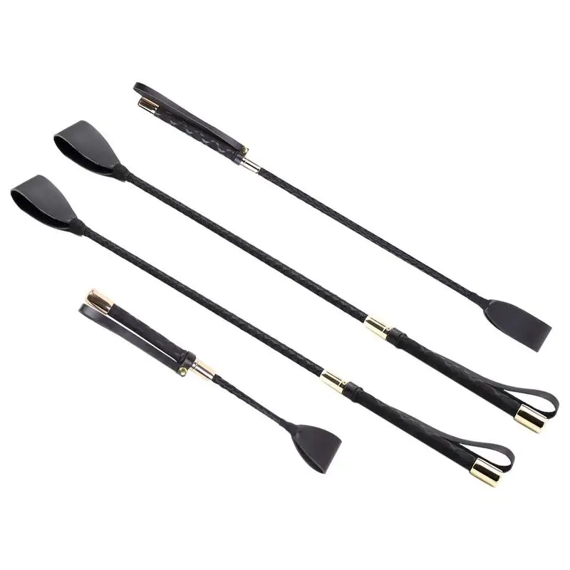 

Riding Crop Durable Equestrian Training PU Leather Outdoor Portable Supplies Lightweight Non Slip With Handle Horse Whip Racing