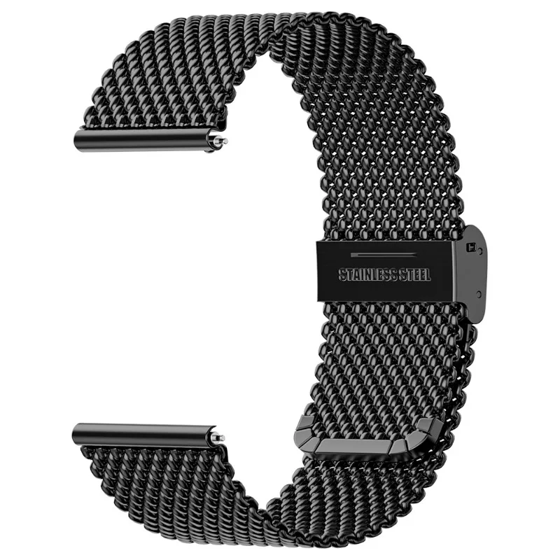 Elegant Milanese Steel Bracelets - Silver, Black, Rose Gold, Quick Release Design