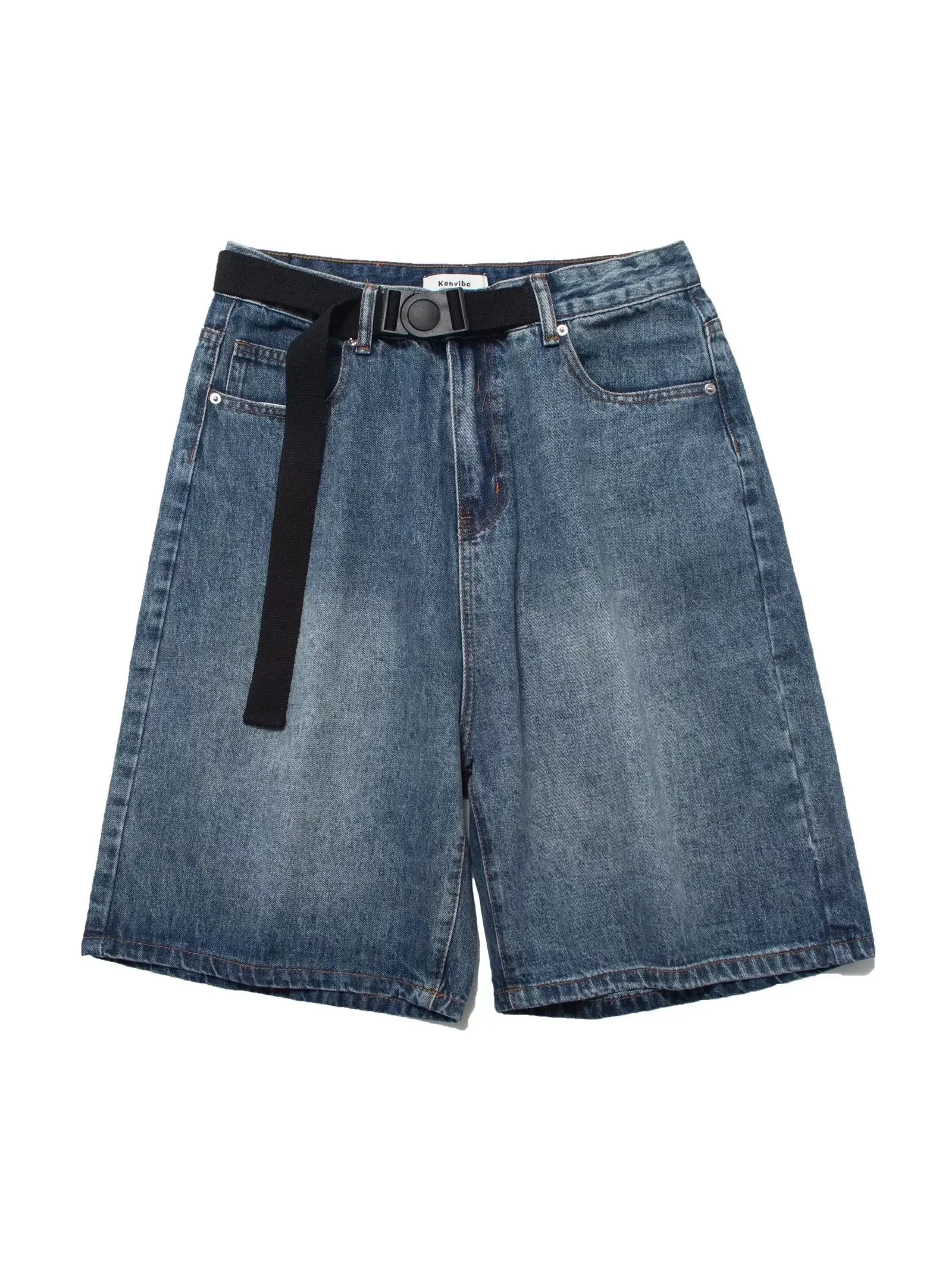High Street Retro Blue Jeans Shorts Summer New Baggy Wide
