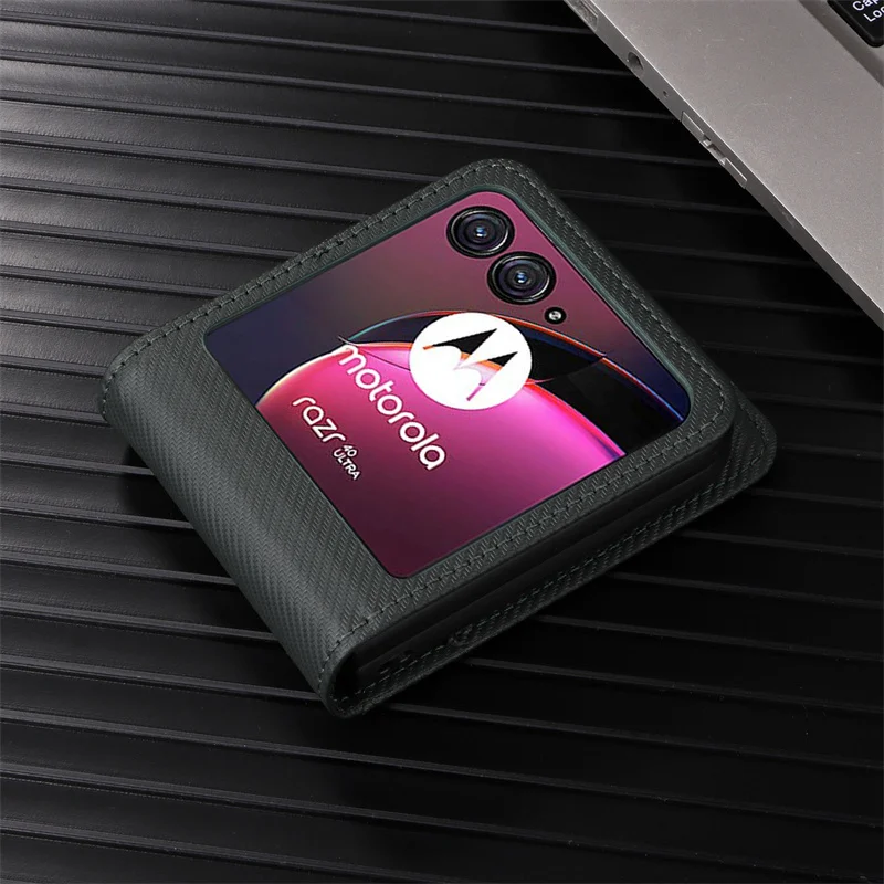 Carbon Fiber Wallet Leather Flip Case with Multi-Card Slots - Premium Phone Cover