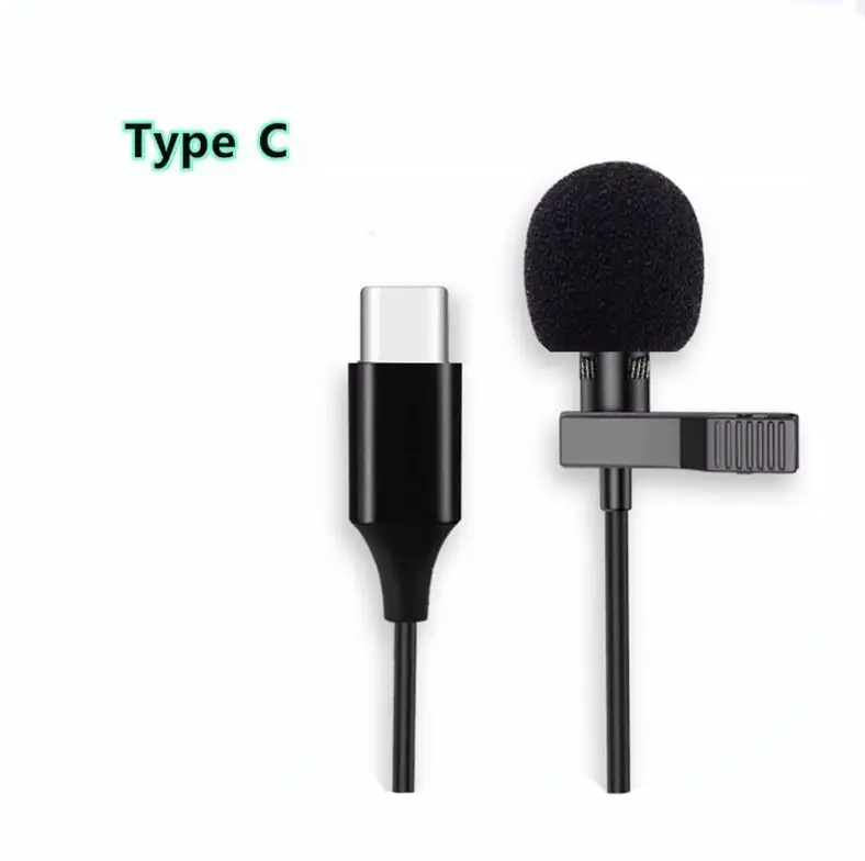 lavalier microphone Universal Mini Microphone For Ios / Type-c / 3.5mm Noise-canceling Recording  Microphone For Iphone Huawei karaoke microphone Microphones