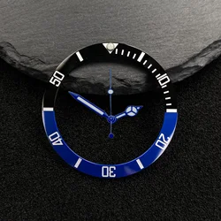 Vibrant Luminous Watch Hands Set with 38mm Red Bezel Insert (Blue set 5)