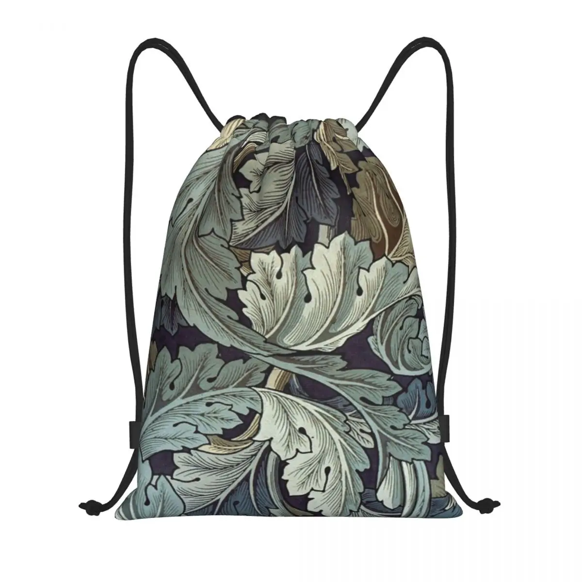 

Custom Acanthus By William Morris Drawstring Bag for Training Yoga Backpacks Women Men Textile Pattern Sports Gym Sackpack