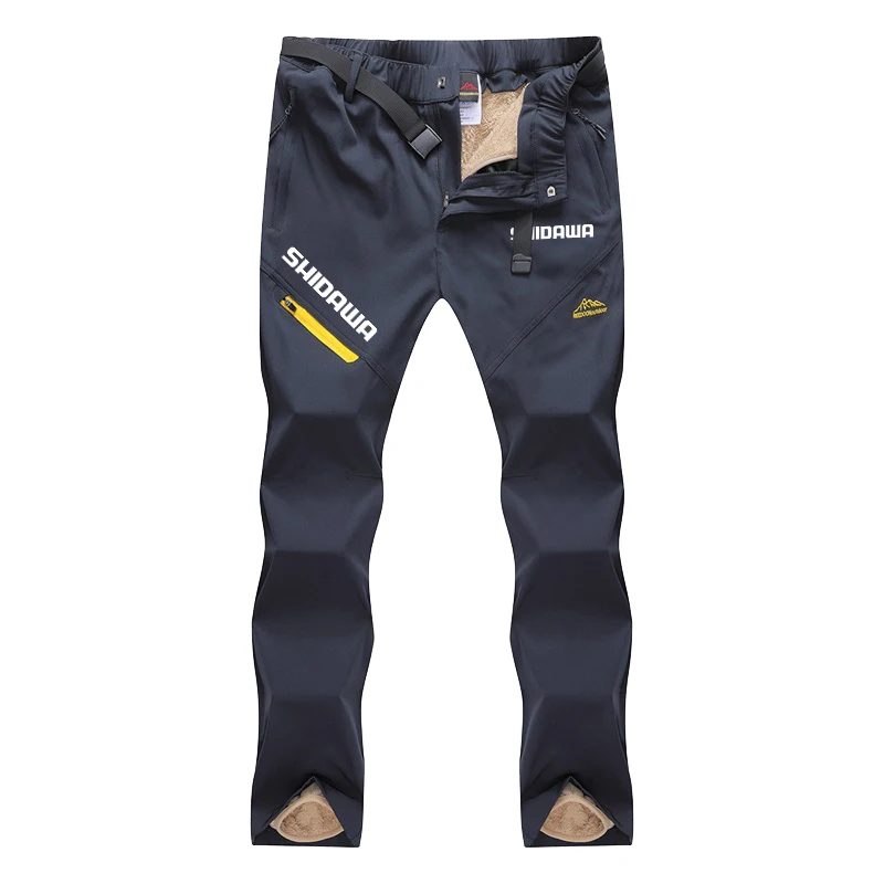 

Shidawa Men Winter Outdoor Hiking Trekking Camping Climb Fishing Pants Male Warm Fleece Trousers Sports Thick Waterproof Pants