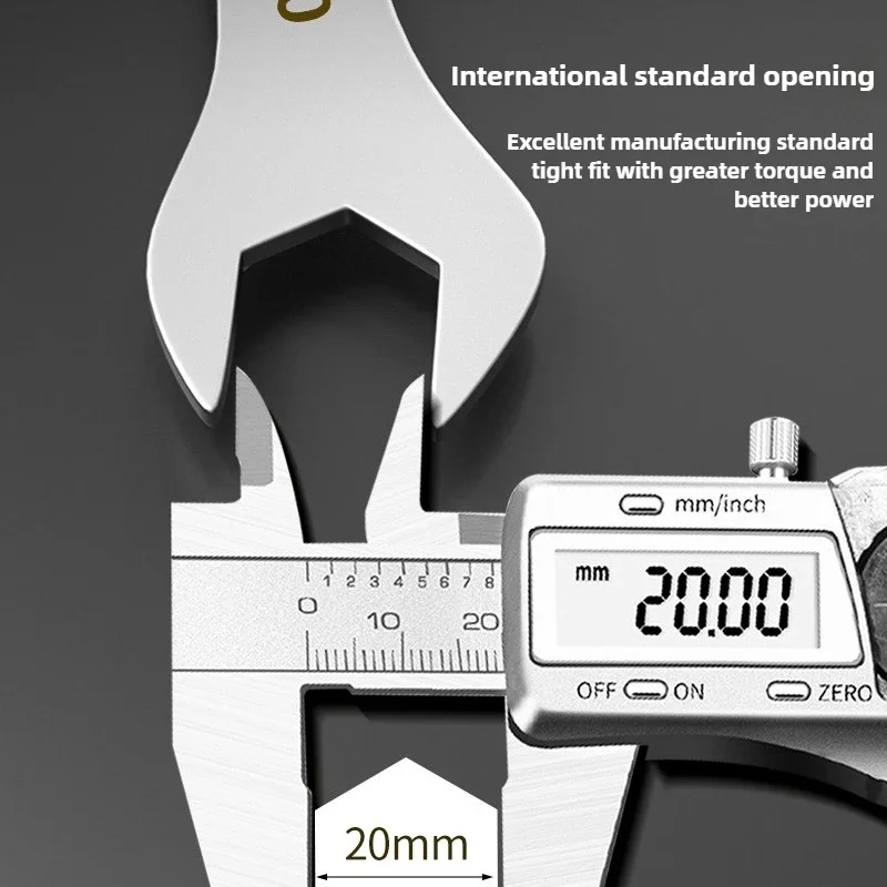 Ultra-Thin Dual-Purpose Wrench - Large Open-End with Plum Design (3mm, 4-27mm)