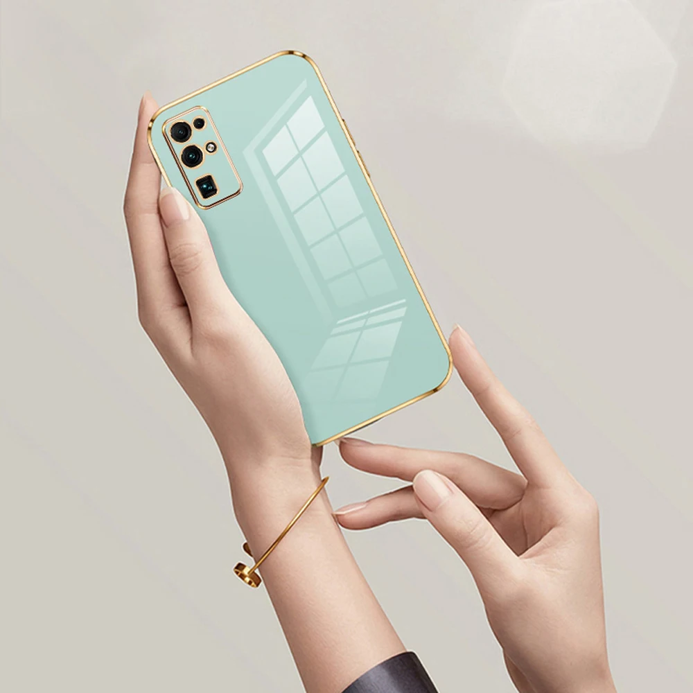 Luxury Square Plating Shockproof Back Cover