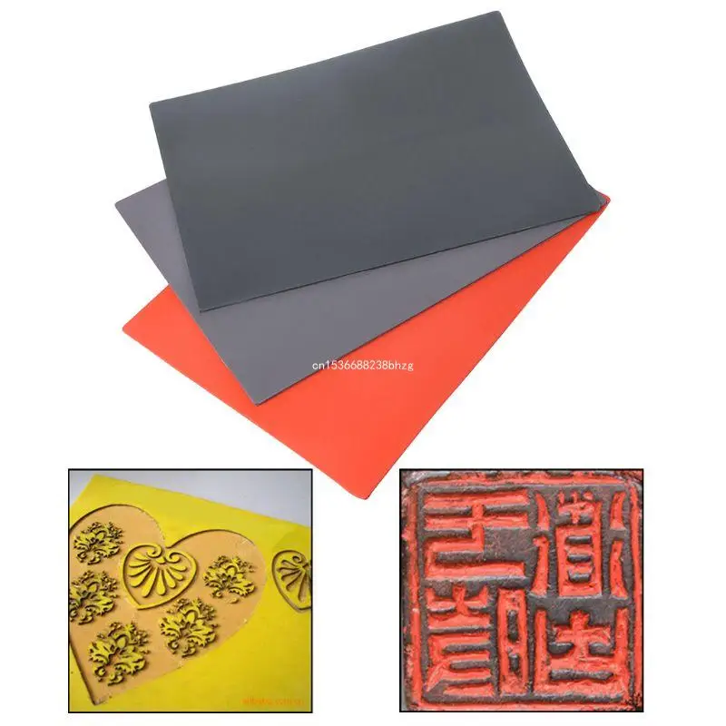 Laser Rubber Sheet for Laser Engraving Machine Precise Printing Engraving Sealer Stamp Oil Abrasion Resistance A4 Size