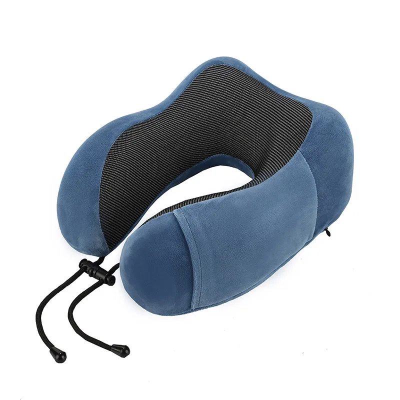 Almohada de viaje suave en forma de U para viajes, atención médica, espuma viscoelástica, cuello, cervicales, almohada para avión, cojín para el cuello