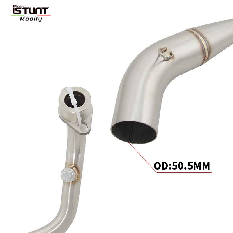 Slip On For Honda CB150R CB 150 R 2017-2022 Motorcycle Exhaust Muffler Escape Moto Modified Stainless Steel Front Mid Link Pipe - Image 6