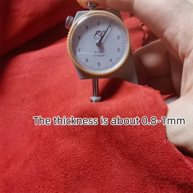 레드 프로스트 가죽, 0.8mm, 1mm 첫 번째 레이어 가죽. 진짜 가죽 원단. 수제 DIY 내부. 신발. 전체 양가죽