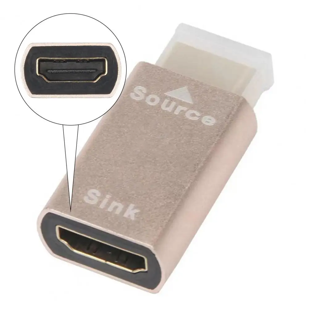 

Virtual Display Emulator 4k Hdmi-compatible Virtual Monitor Display Emulator Male to Female Edid Ddc Dummy Plug Lock Screen