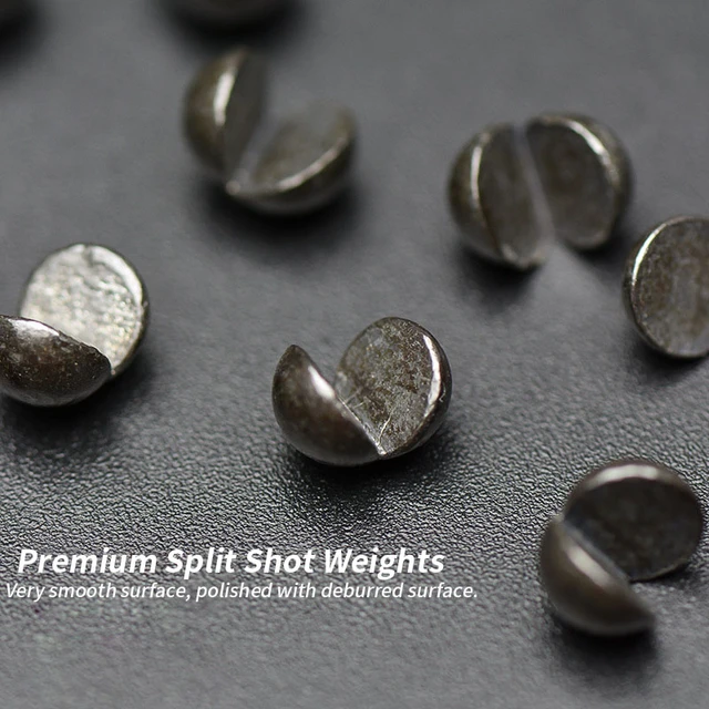 Lead Split Shot Fishing Weights Sinkers Removable Round Fishing