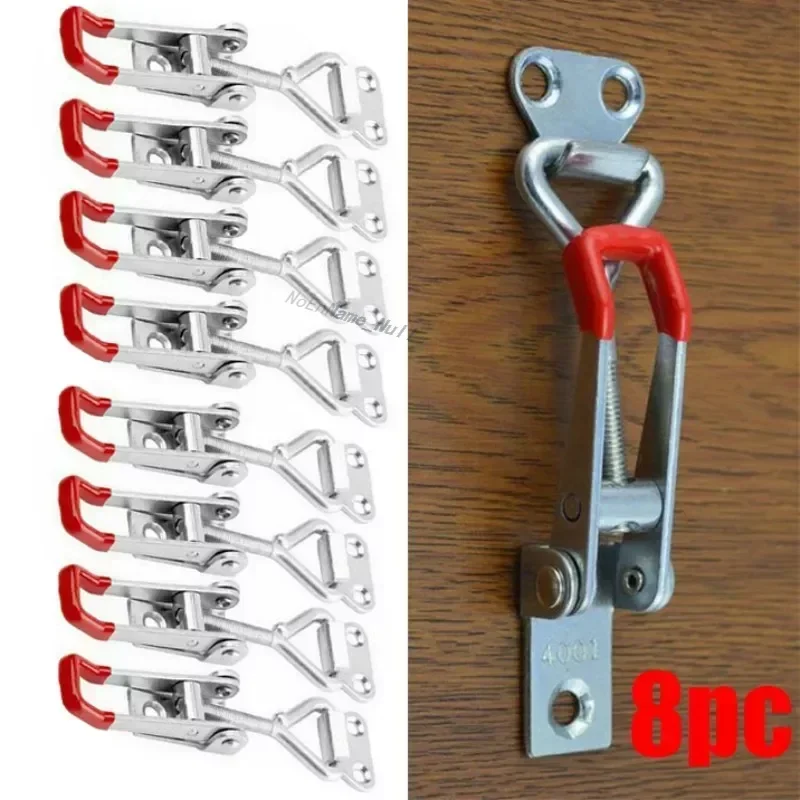 8 pcs Adjustable Toolbox Case Metal Toggle Latch Catch Clasp Quick Release Clamp Anti-Slip Push Pull Toggle Clamp Tools