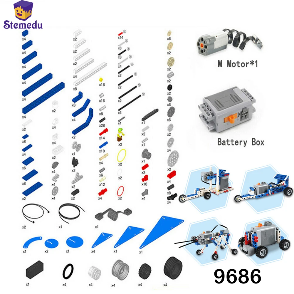 MOC 9686 Technical Power Assembly Set Building Blocks Parts STEM