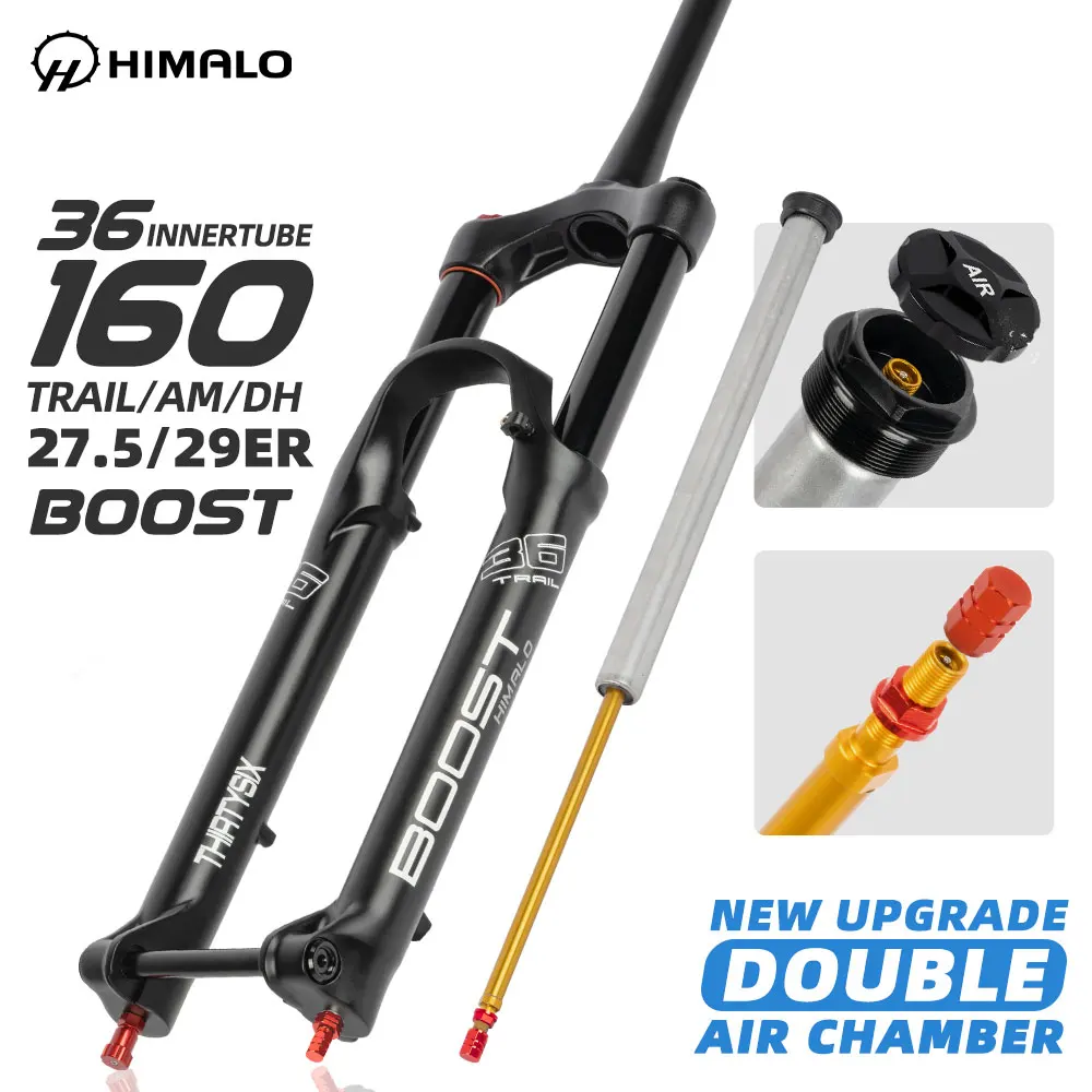 HIMALO Suspension Air Double Air Chambe Fork DH AM DownHill Thru Axle