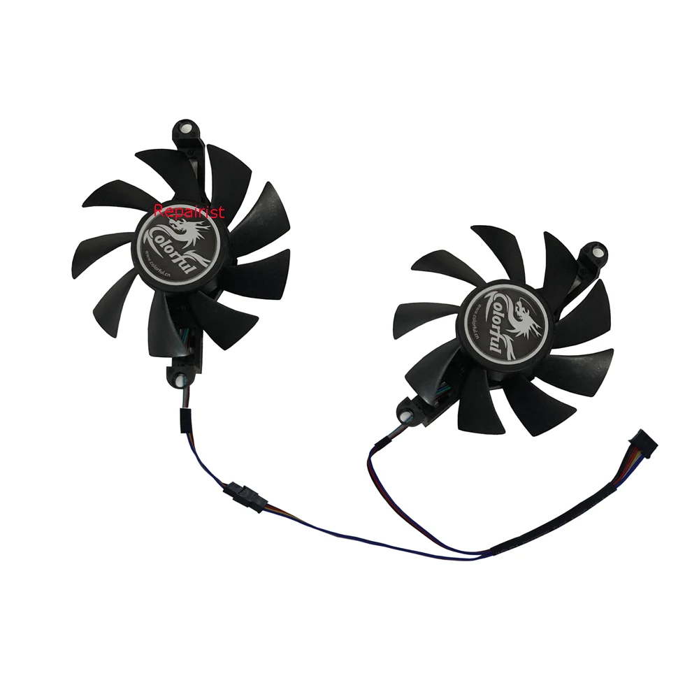 

2Pcs/Set,Video Card Fan,75MM Diameter,8.8cm Mounting Distance,For VEINEDA gtx 750Ti,For VEINEDA gtx1060 6gb